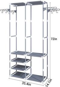 img 3 attached to MOYIPIN Double Coat Rack Stand