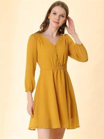 img 2 attached to 👗 Allegra Elastic Chiffon Dresses for Women - Clothing and Dresses Collection