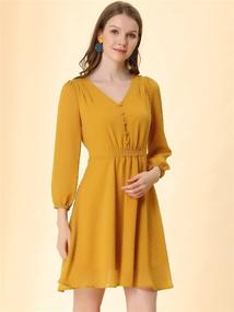 img 3 attached to 👗 Allegra Elastic Chiffon Dresses for Women - Clothing and Dresses Collection