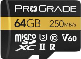 img 4 attached to 📷 ProGrade Digital V60 microSD карта памяти для DSLR и экшн-камер - высокоскоростной передачи файлов и большой объем памяти - емкость 64 ГБ - скорость чтения до 250 МБ/с и записи до 130 МБ/с