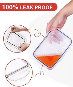 img 2 attached to 🍱 20 Pack Plastic Airtight Food Storage Containers with Lids by CASA LINGO - Ideal for Slime, Meal Prep, Lunch, and Kitchen Fridge or Picnic