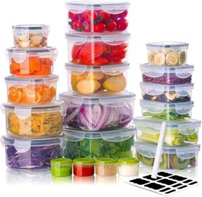 img 4 attached to 🍱 20 Pack Plastic Airtight Food Storage Containers with Lids by CASA LINGO - Ideal for Slime, Meal Prep, Lunch, and Kitchen Fridge or Picnic