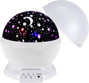 img 4 attached to 🌟 Kids Star Projector Night Light - Starry Lamp for Bedroom, Ideal Birthday & Christmas Gifts for Boys & Girls Age 3-12 - Toys & Stocking Stuffers for Children - White