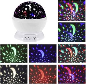 img 3 attached to 🌟 Kids Star Projector Night Light - Starry Lamp for Bedroom, Ideal Birthday & Christmas Gifts for Boys & Girls Age 3-12 - Toys & Stocking Stuffers for Children - White