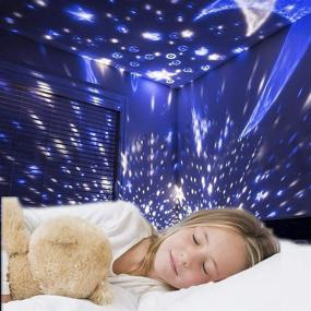 img 1 attached to 🌟 Kids Star Projector Night Light - Starry Lamp for Bedroom, Ideal Birthday & Christmas Gifts for Boys & Girls Age 3-12 - Toys & Stocking Stuffers for Children - White