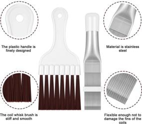 img 1 attached to ➿ Efficient Air Conditioner Condenser Fin Comb and Cleaning Brush - Ideal for Refrigerator Coil and Metal Fin Evaporator Radiator Repair (2-Pack)