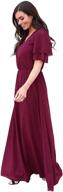 👗 burgundy maroon chloe modest chiffon women's dresses - clothing with enhanced seo logo