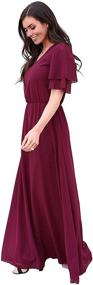 img 3 attached to 👗 Burgundy Maroon Chloe Modest Chiffon Women's Dresses - Clothing with Enhanced SEO