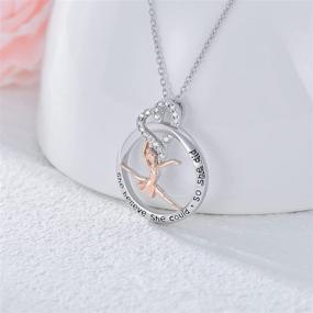 img 3 attached to 🤸 S925 Sterling Silver Gymnastics/Ballerina Pendant Necklace: Perfect Dance Jewelry Gift for Girls, Women & Teens