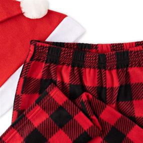 img 3 attached to 🎅 Black and Red Plaid Buffalo Christmas Pajama Pants + Santa Hat Set by Mad Dog Concepts