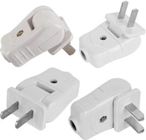 img 1 attached to 🔌 Residential Non-Grounding Polarized Plug, Straight Blade, Light Duty, 2 Wire Plug, 2P, 2W, 15 Amp, White (4 Pack)