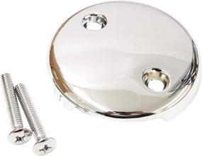 img 1 attached to 🛀 Enhance Your Bathtub with a Universal Chrome Two Hole Overflow Face Plate