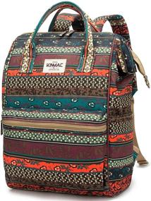 img 4 attached to 🎒 Kinmac Bohemian Waterproof Charging Backpack: Style meets Functionality