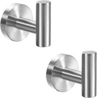 🧷 2-pack ygivo towel hooks in brushed nickel – sus304 stainless steel coat robe clothes hook, modern wall mounted holder for bathroom kitchen garage hotel (brushed nickel) logo