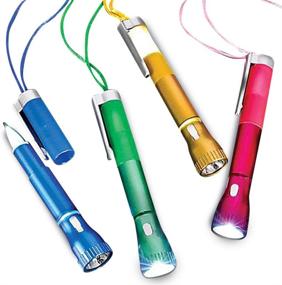 img 4 attached to 🖊️ ArtCreativity Light Up Pen with Necklace: Set of 4 Flashlight Pens for Kids - Back to School Supplies, Party Favors, Stocking Stuffers, and Classroom Gifts