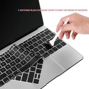 img 3 attached to 🖥️ Protective Laptop Plastic Hard Case for MacBook 12 Inch - Matte Rubberized Sleeve Cover | New MacBook Air 12 Inch Case A1534 with Keyboard Cover and Dust Brush | Notebook Pattern-Blue | Compatible with 2017/2016/2015 Versions