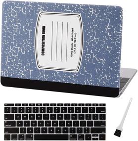 img 4 attached to 🖥️ Protective Laptop Plastic Hard Case for MacBook 12 Inch - Matte Rubberized Sleeve Cover | New MacBook Air 12 Inch Case A1534 with Keyboard Cover and Dust Brush | Notebook Pattern-Blue | Compatible with 2017/2016/2015 Versions