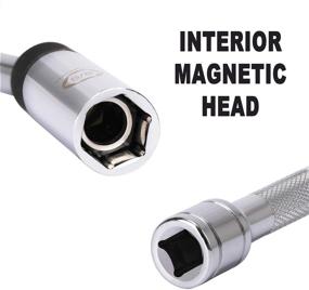img 1 attached to 🔧 CASOMAN 5/8" Swivel Magnetic Spark Plug Socket, 3/8" Drive with 8-Inch Extended Bar Length, 360 Degree Swivel Feature, Enhanced Magnetic Design, 6 Point Configuration, Made of Cr-V Steel
