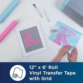 img 3 attached to 🔳 Brother ScanNCut Vinyl Transfer Tape with Grid CAVINYLTPG, 12" x 6' Roll for Adhesive Craft Vinyl, Effortless Application of Decals and Wall Décor