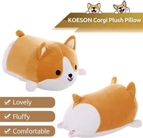 img 3 attached to 🐶 Soft Stuffed Animals Corgi Plush Throw Pillow, Hug Pillow Cute Dog-Shaped Home Decor (Brown, 20 inches)