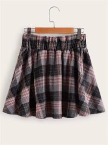 img 3 attached to Women's Gothic Plaid Lace Up High 👗 Waist A-Line Pleated Mini Skater Skirt by MakeMeChic