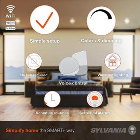 img 2 attached to SYLVANIA Wifi LED Smart Light Bulb 65W Equivalent - Compatible with Alexa and Google Home (4 Pack)