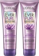 🌸 l'oreal paris everpure sulfate-free color care system volume shampoo & conditioner with lotus - 8.5 ounce each - lotus extract for vibrant hair" logo