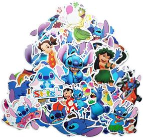 img 4 attached to Lilo & Stitch Anime Cartoon Stickers - 55 Pack Vinyl Waterproof Stickers for Laptop, Bumper, Water Bottles, and More