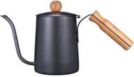 🍵 kslong 600ml gooseneck tea kettle: exquisite coffee maker with long narrow spout and wooden handle logo