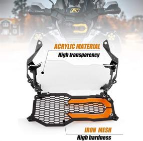 img 2 attached to 🔦 Headlight Protector Motorcycle Guard Grille Cover Light Bracket with Lamp Patch Replacement for BMW R1200GS LC ADV R1250GS ADV | LKV R1200GS Headlight Guard