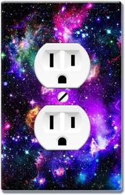 img 4 attached to 🌌 Enhance Your Wall with WIRESTER Purple Marvel Nebula Galaxy Duplex Outlet Cover/Switch Plate