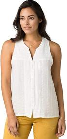 img 4 attached to PrAna Nieves Tank White Womens Sports & Fitness