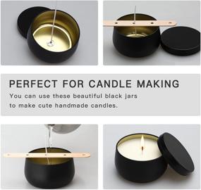 img 2 attached to 🕯️ Nachy Candle Tins 24 шт.: Большие металлические банки для изготовления свечей, специй и многое другое