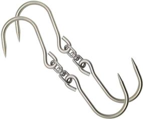 img 4 attached to Heavy Duty Stainless Steel Meat Hanging Hooks for Butchering Large Fish by Alele Meat Hook