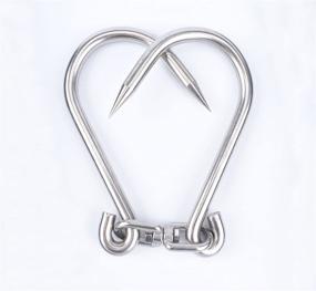 img 1 attached to Heavy Duty Stainless Steel Meat Hanging Hooks for Butchering Large Fish by Alele Meat Hook