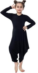 img 4 attached to Loxdonz Sleeve Jumpsuit Casual Stretchy Girls' Clothing