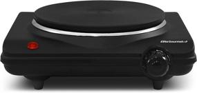 img 4 attached to 🔥 Elite Gourmet ESB-301BF# Single Flat Burner - Electric Hot Plate with Temperature Controls, Power Indicator Lights - Easy Clean & 1000 Watts (Black)