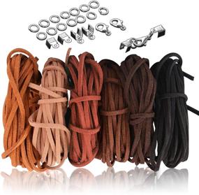 img 4 attached to SOSMAR Faux Leather Cord Bundle with 6 Rolls x 5.5 Yards – Perfect for Jewelry Making, Crafts, and DIY Projects. Includes 100pcs Cord Ends and 20pcs Lobster Clasps. (6 Colors 3mm x 5M)