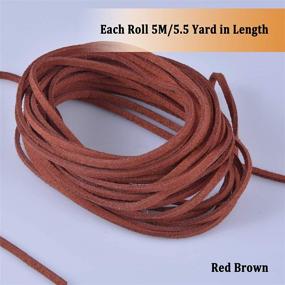 img 1 attached to SOSMAR Faux Leather Cord Bundle with 6 Rolls x 5.5 Yards – Perfect for Jewelry Making, Crafts, and DIY Projects. Includes 100pcs Cord Ends and 20pcs Lobster Clasps. (6 Colors 3mm x 5M)