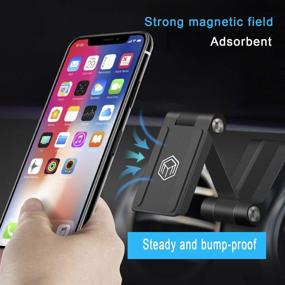 img 1 attached to 📱 Sancore Car Phone Mount Magnetic: Foldable Dashboard Phone Holder for iPhone 12 Pro 11, Galaxy S20/ S21 Radar Laser Detector Car Camera Recorder Mount