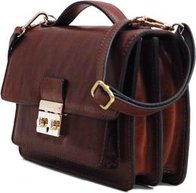 img 3 attached to 👜 Stylish Floto Milano Mini Full Grain Leather Satchel Handbag for Chic Fashionistas