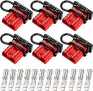 β‘οΈ boao 6 sets 6-10 gauge battery quick connector kit - 50a 12-36v, motor, winch, trailer (red) logo