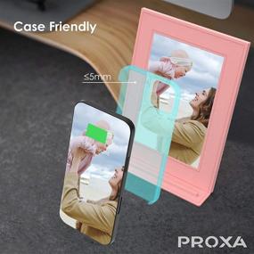 img 1 attached to PROXA Wireless Charger Photo Frame: Qi Enabled Fast Charger for iPhone11/11Pro/11Pro Max/XS/XS Max/XR, Galaxy Note 10+/10/9/8/S10+/S10e/S10 - Peach Pink - No AC Adapter Included