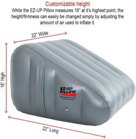 img 2 attached to Optimal Comfort Inflatable Leg Wedge Pillow for Effective Pain Relief in Legs, Back, and Hips. EZ Up Pillow to Alleviate Back Pressure, Pain, and Swelling in Feet, Ankles, and Knees after Surgery, Injury, or Chronic Conditions.