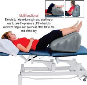 img 3 attached to Optimal Comfort Inflatable Leg Wedge Pillow for Effective Pain Relief in Legs, Back, and Hips. EZ Up Pillow to Alleviate Back Pressure, Pain, and Swelling in Feet, Ankles, and Knees after Surgery, Injury, or Chronic Conditions.