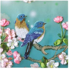 img 2 attached to 🎵 Egoshop Singing Birds Ribbon Embroidery Kit - DIY Wall Decor with English Instruction