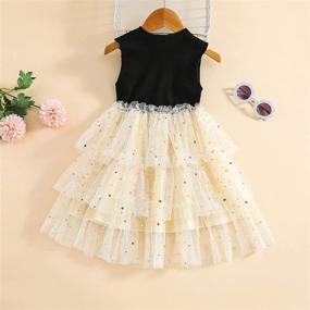 img 2 attached to 👗 Девочки Полосатое Платье с открытой спиной - Детская Одежда