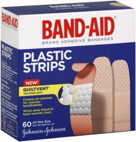 img 1 attached to BAND-AID Plastic Strips: All One Size - 🩹 60 Each (Pack of 5) - Convenient Wound Care Solution