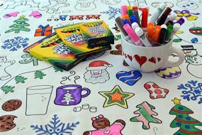 img 4 attached to Colorable Tablecloth Rectangle: A Creative Coloring Table for All Ages