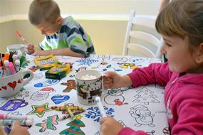 img 2 attached to Colorable Tablecloth Rectangle: A Creative Coloring Table for All Ages